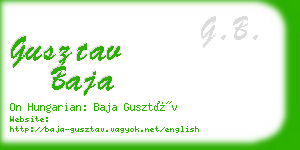 gusztav baja business card